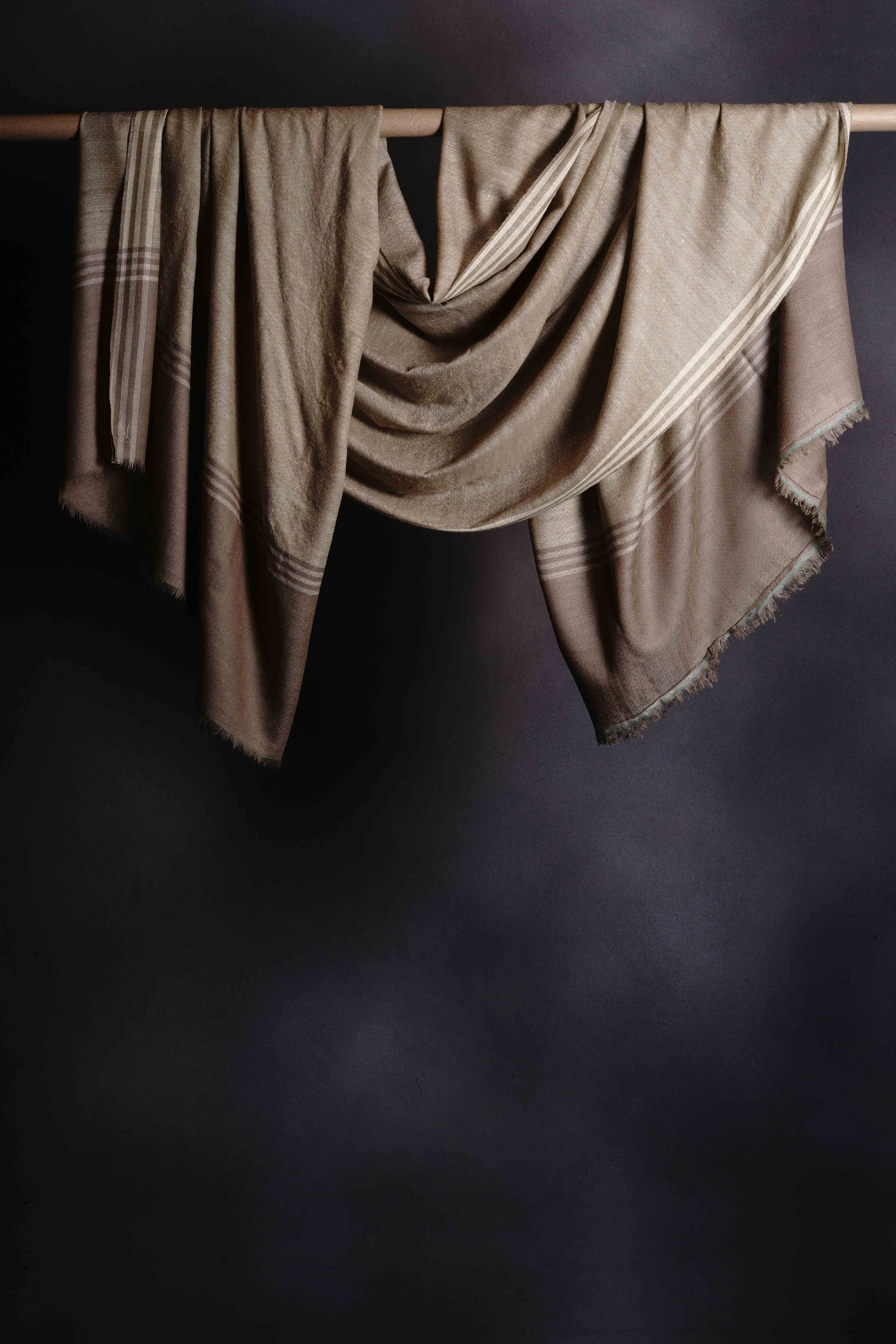 Light Pistachio Green Handwoven Cashmere Pashmina Shawl