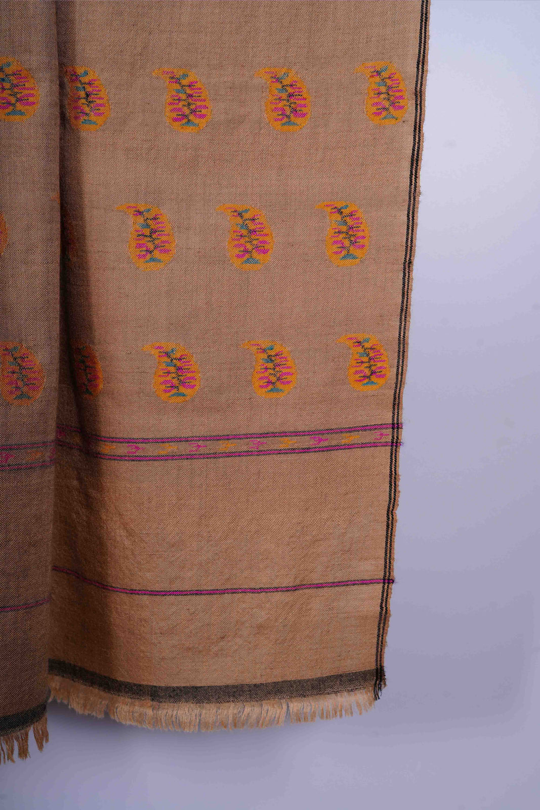 Natural Kani Buteh Pashmina Shawl