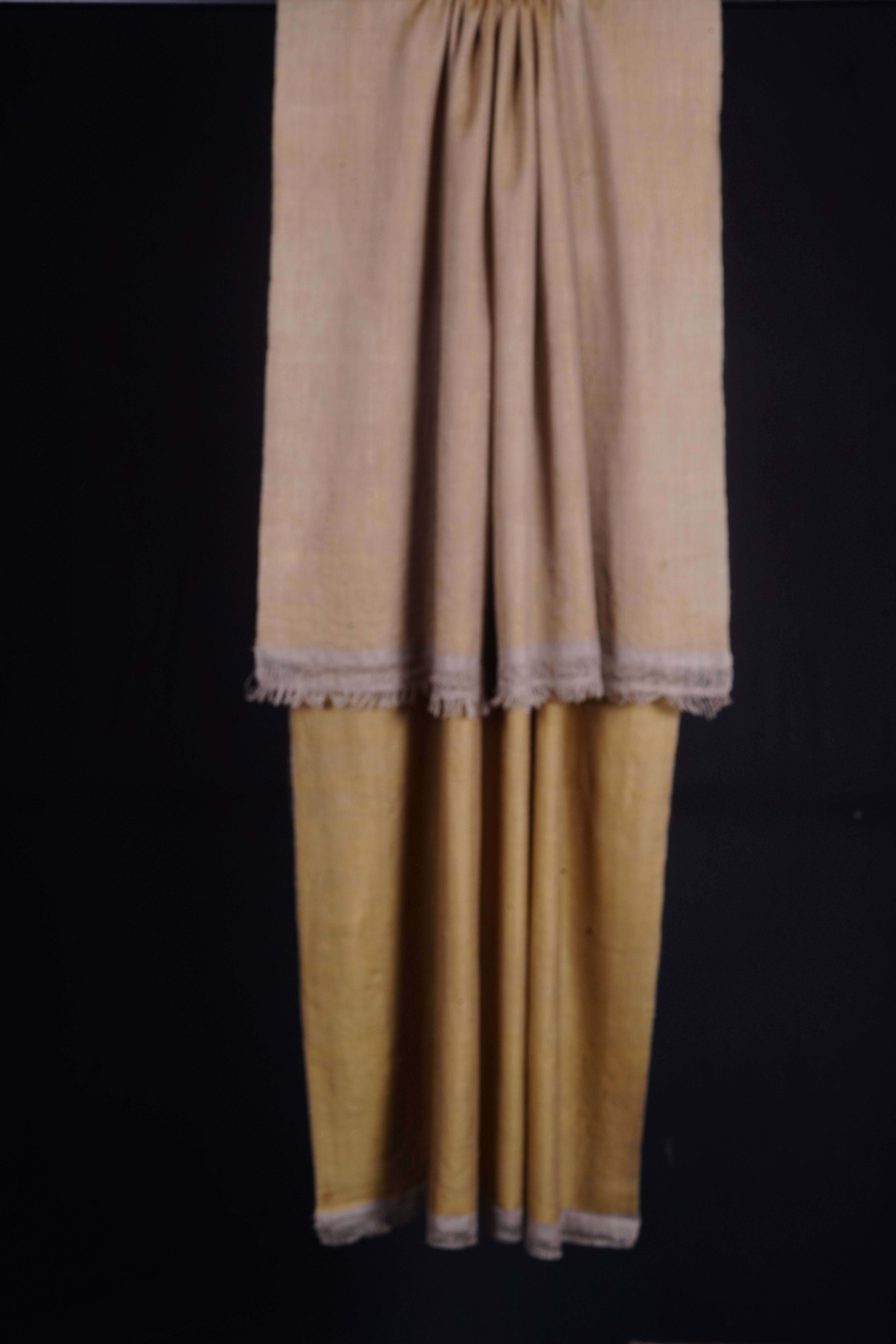 Reversible Golden Handwoven Cashmere Pashmina Shawl