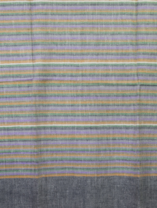 Black Border Striped handwoven Cashmere Pashmina Shawl