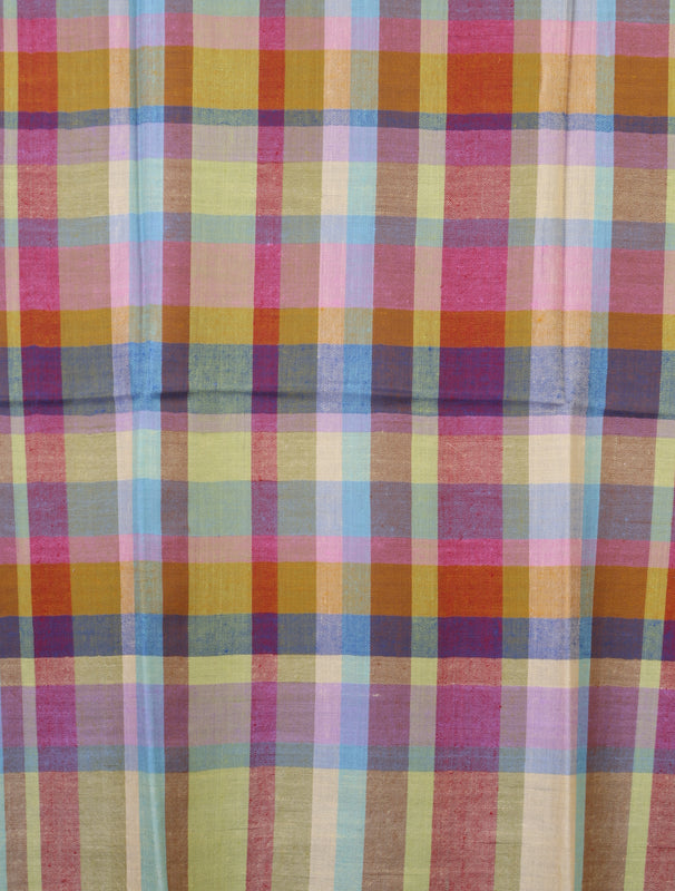 Multi Color Checked handwoven Cashmere Pashmina Shawl
