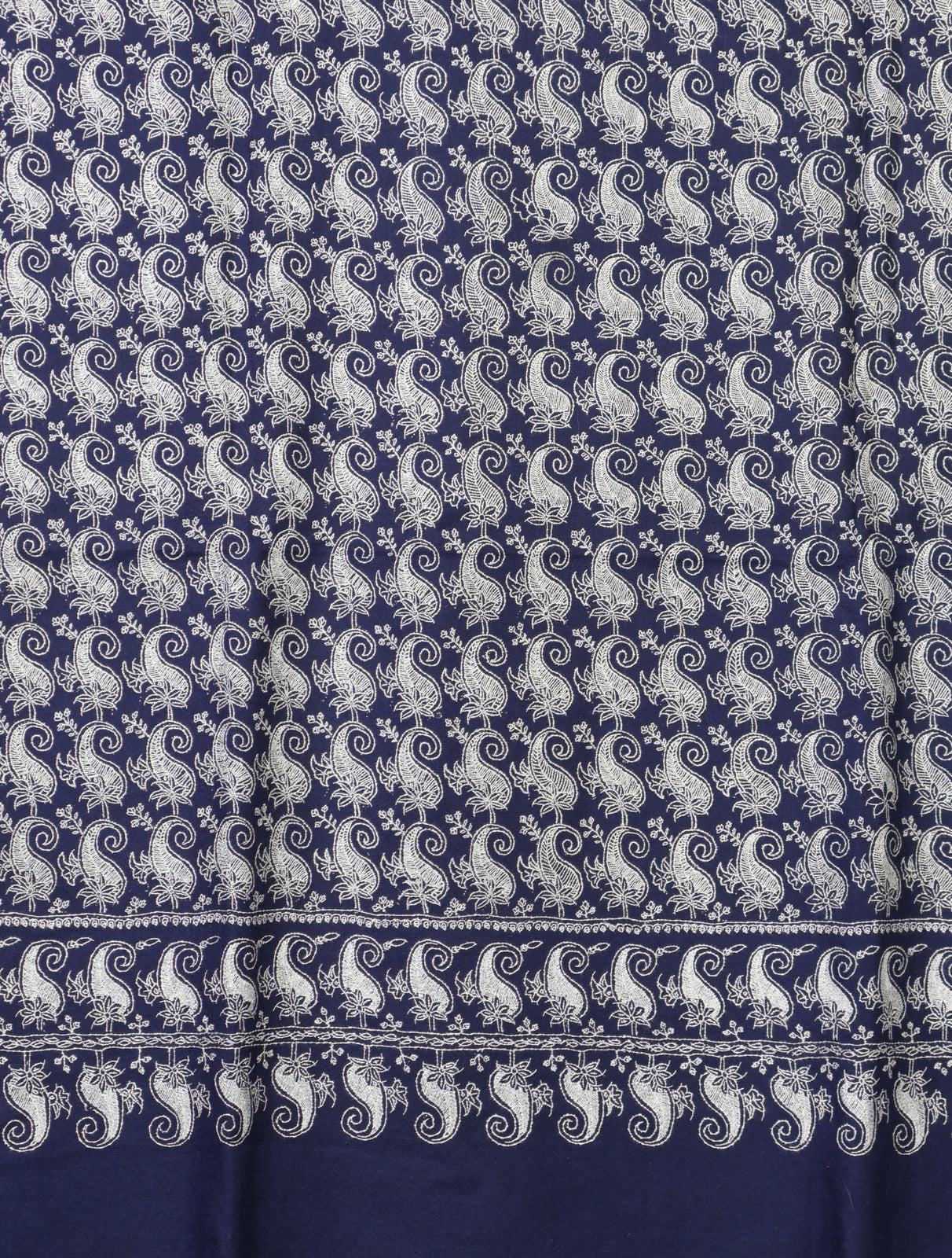 Blue Jamawar Embroidery Pashmina Shawl