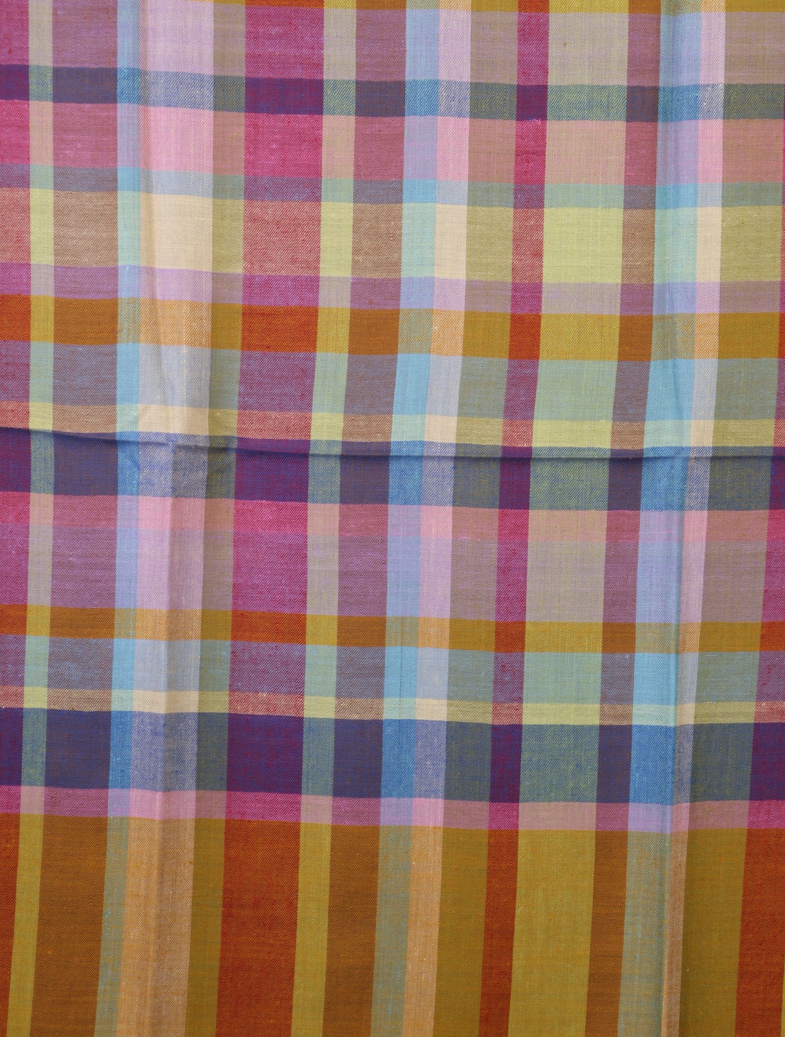 Multi Color Checked handwoven Cashmere Pashmina Shawl
