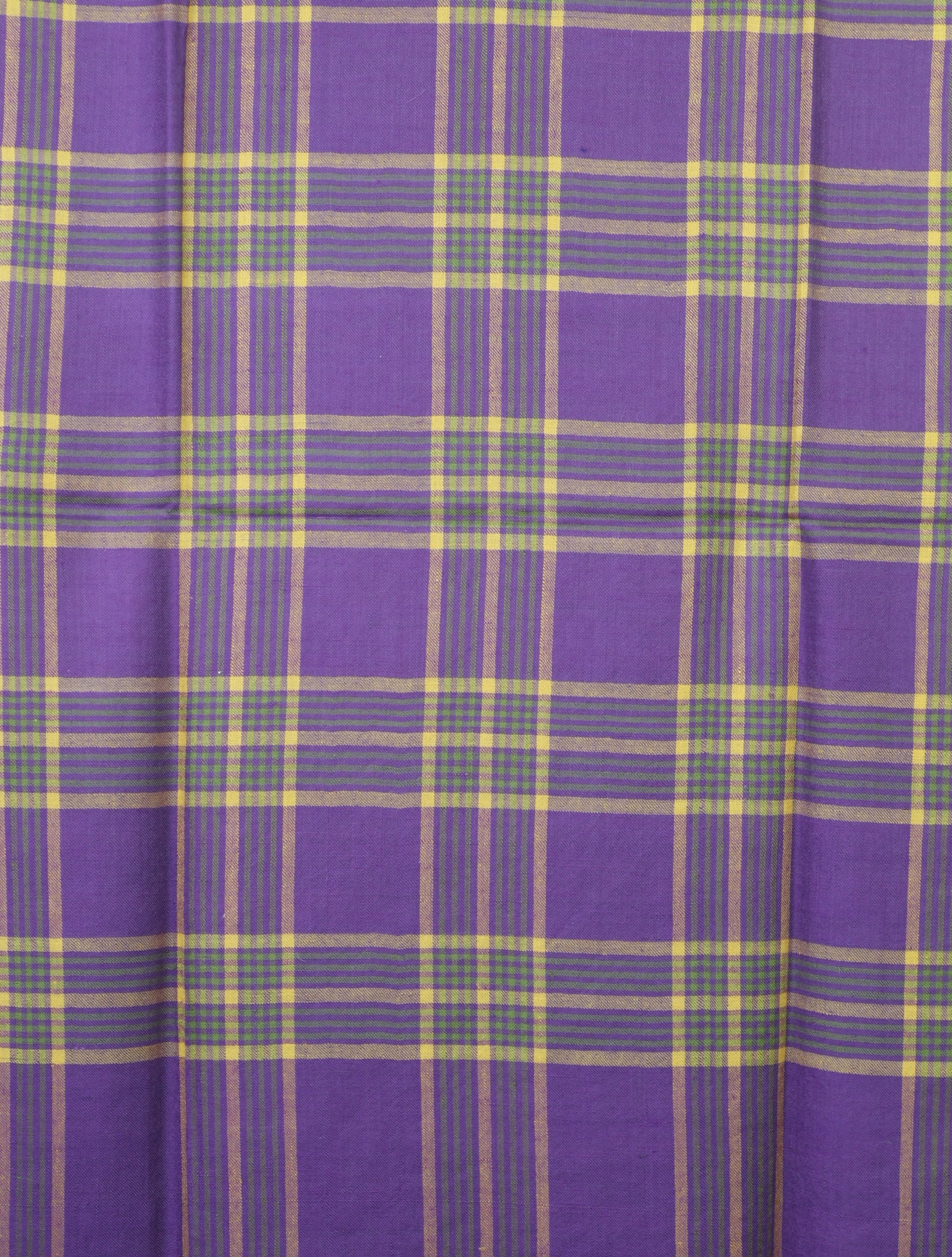 Purple Checked handwoven Cashmere Pashmina Shawl