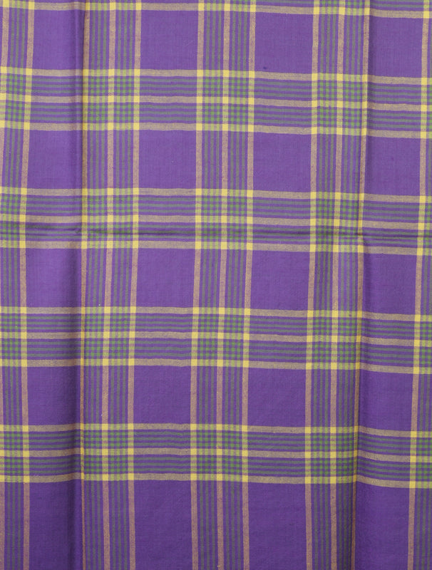 Purple Checked handwoven Cashmere Pashmina Shawl