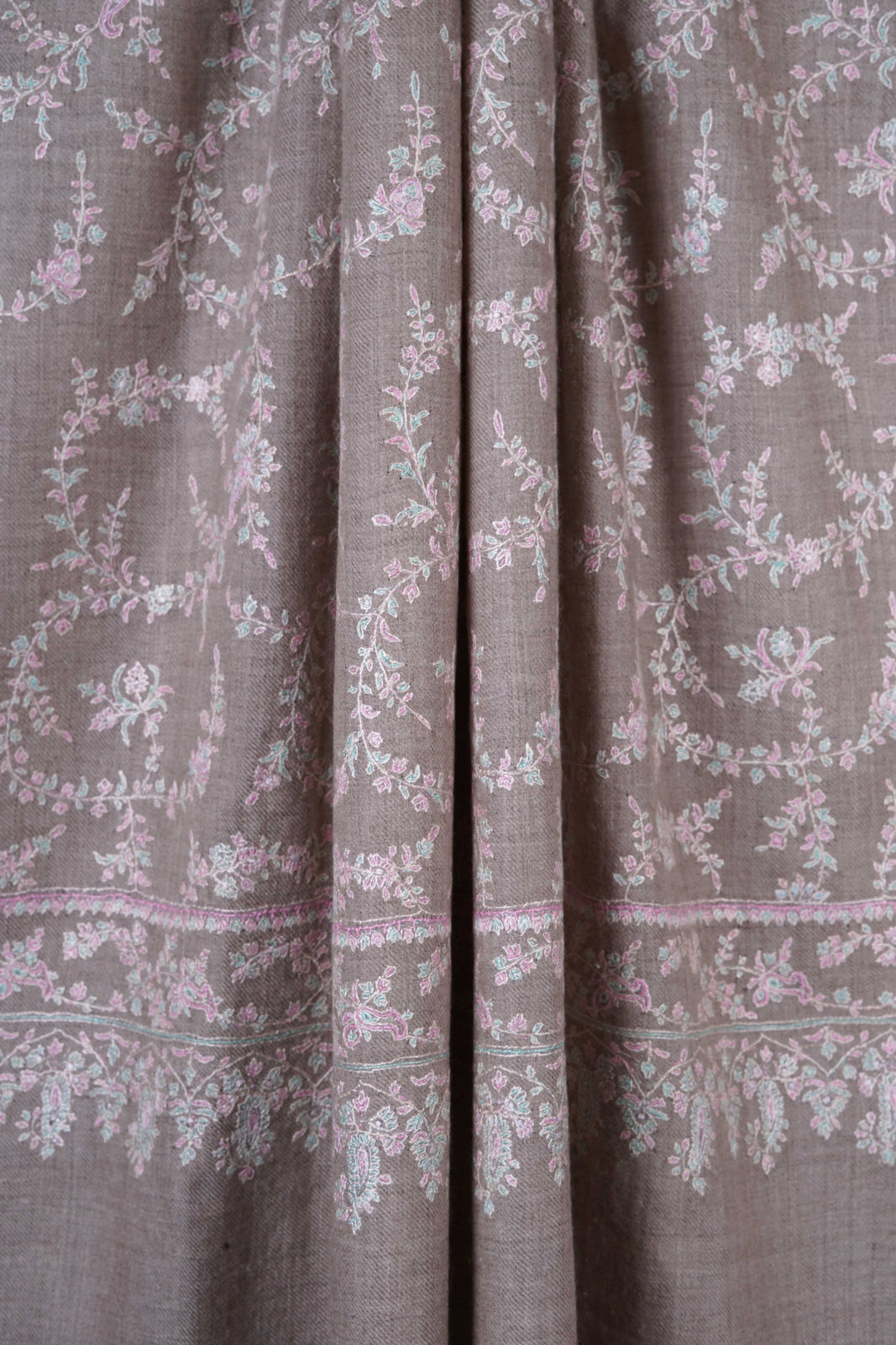 Natural Embroidery Pashmina Cashmere Shawl