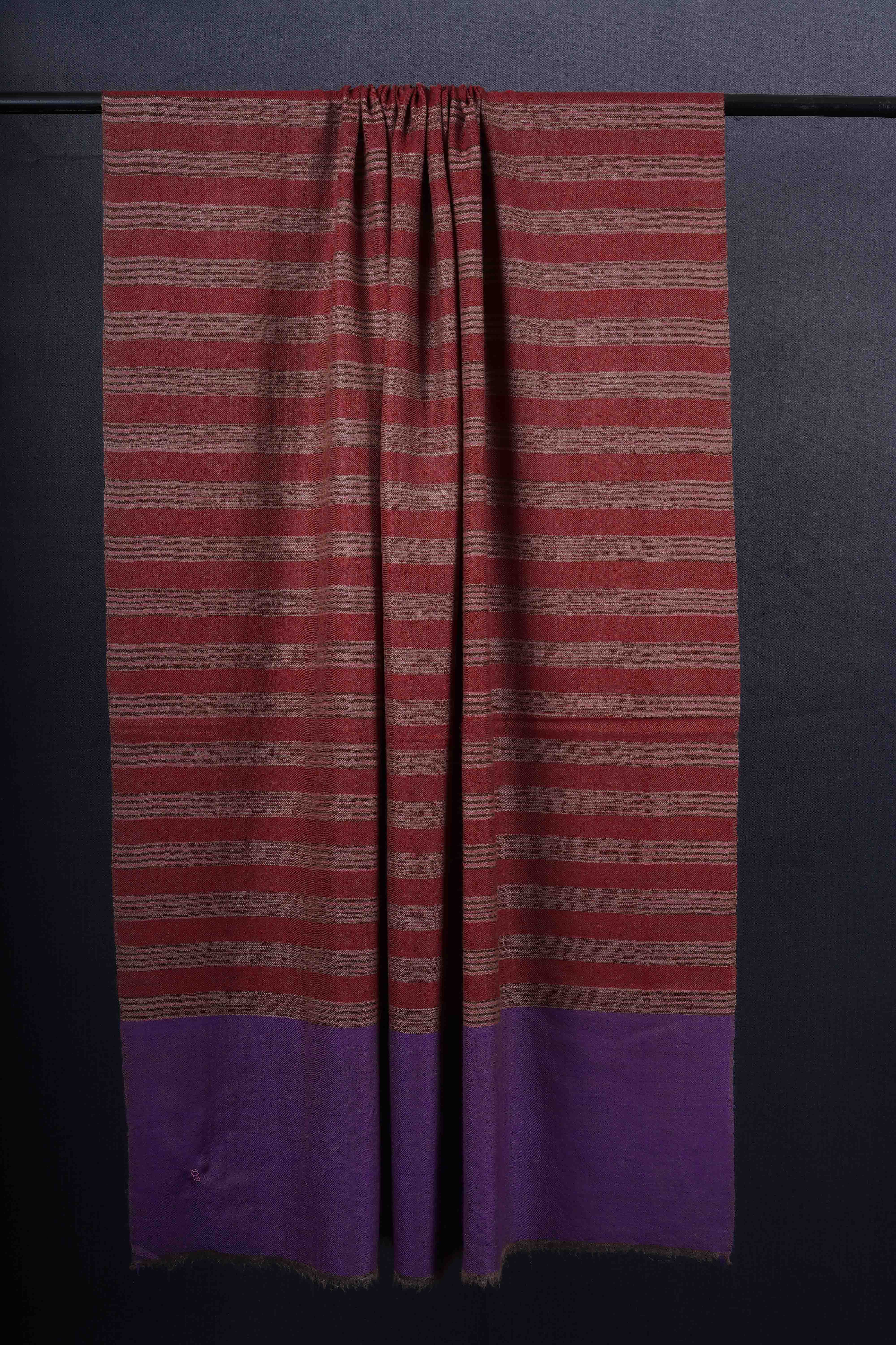 Maroon Base Multi Color Handwoven Cashmere Pashmina Shawl