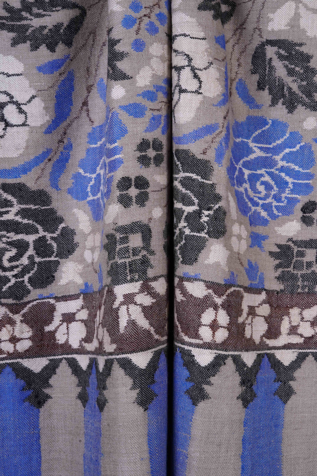 Natural Base Rose Kani Pashmina Scarf