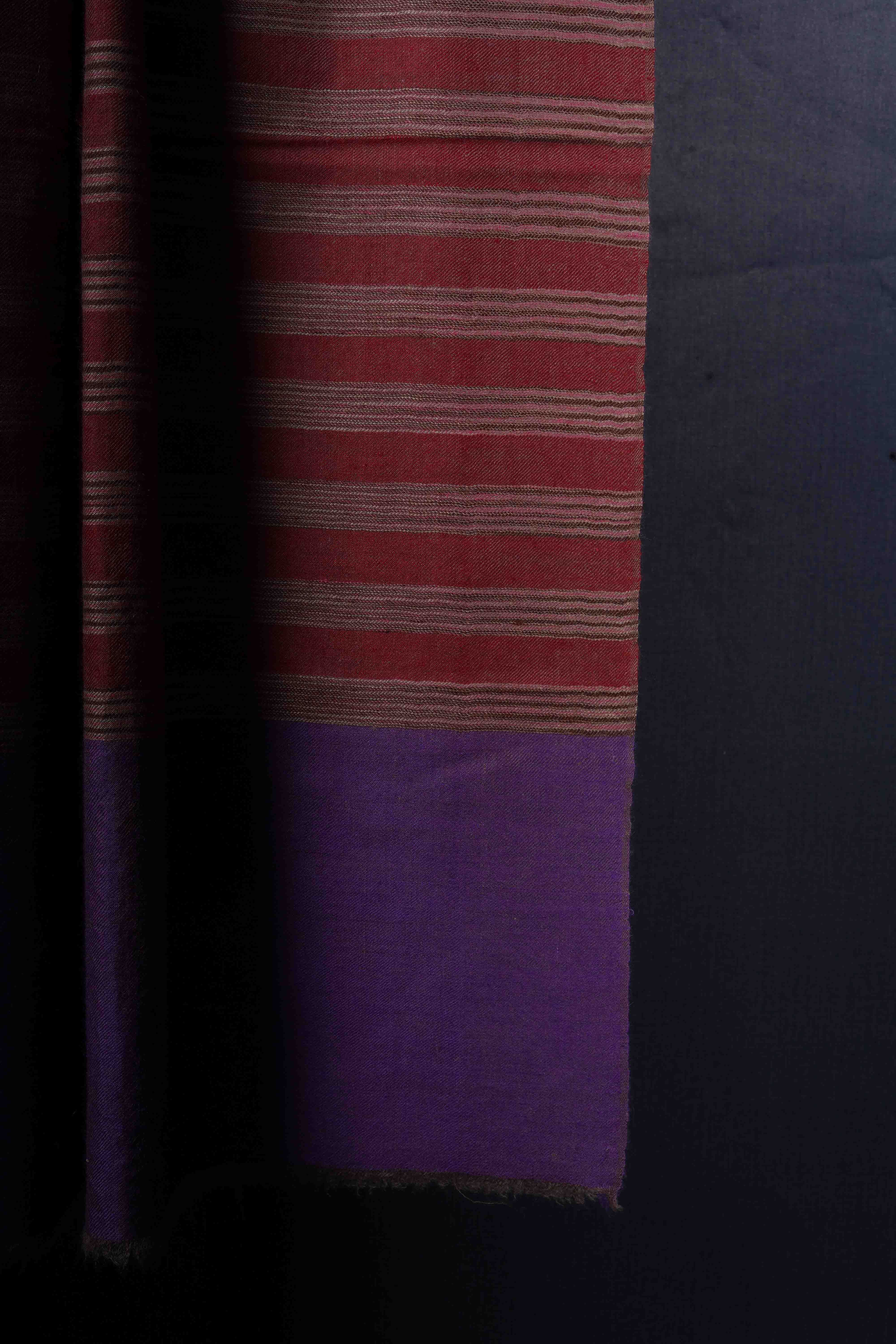 Maroon Base Multi Color Handwoven Cashmere Pashmina Shawl