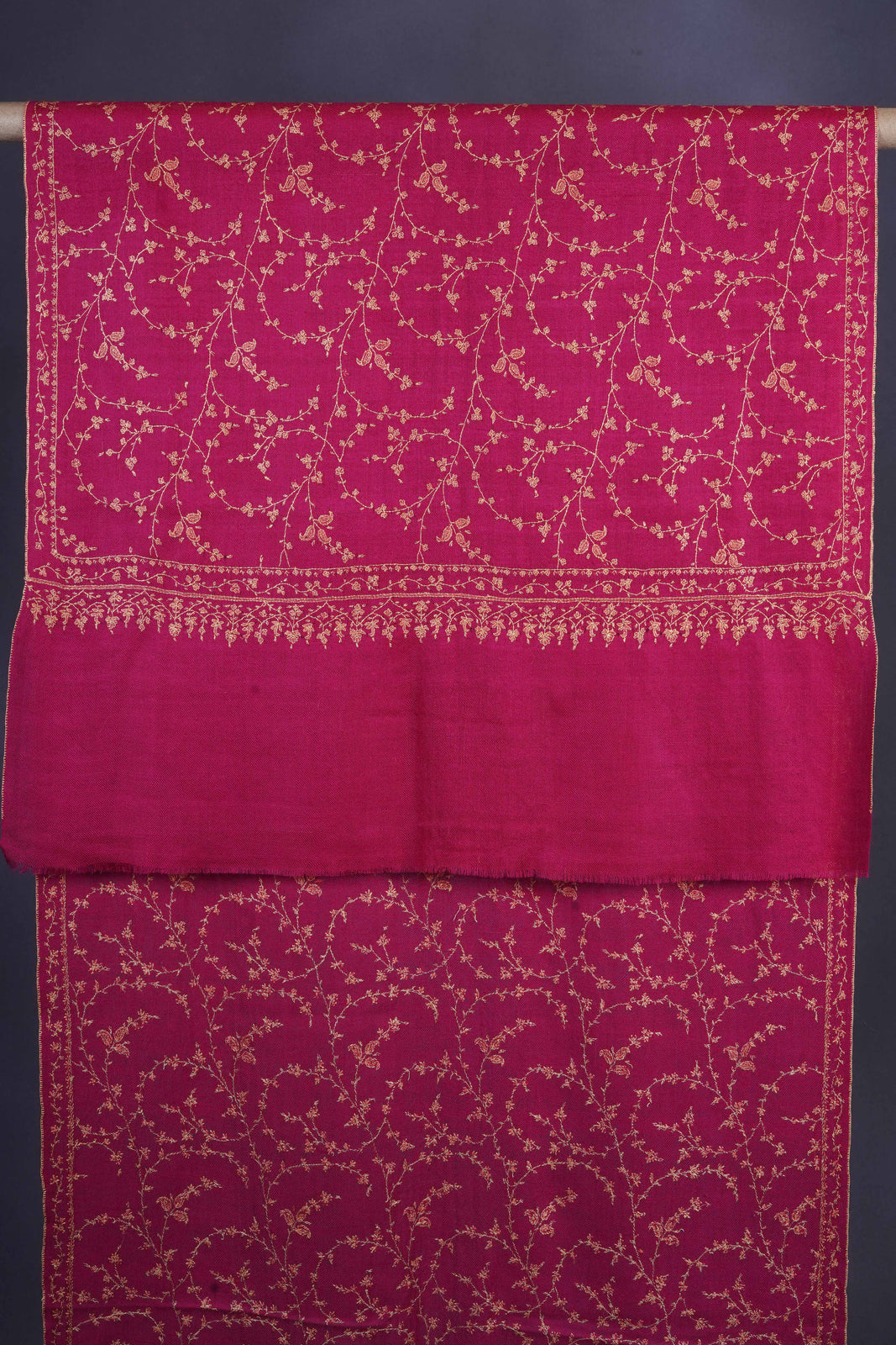 Pink Embroidery Cashmere Pashmina Scarf