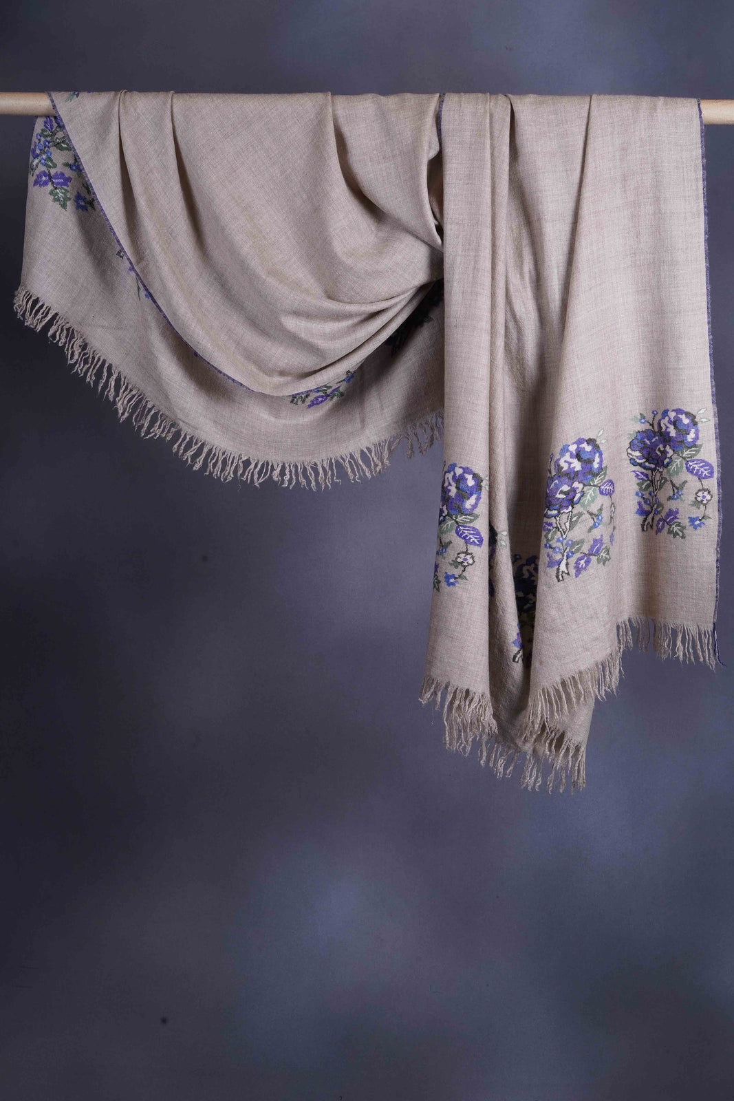 Natural color Kani Pashmina Shawl