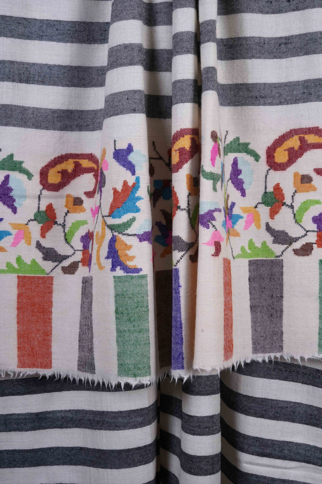 Striped Kani Pashmina Shawl
