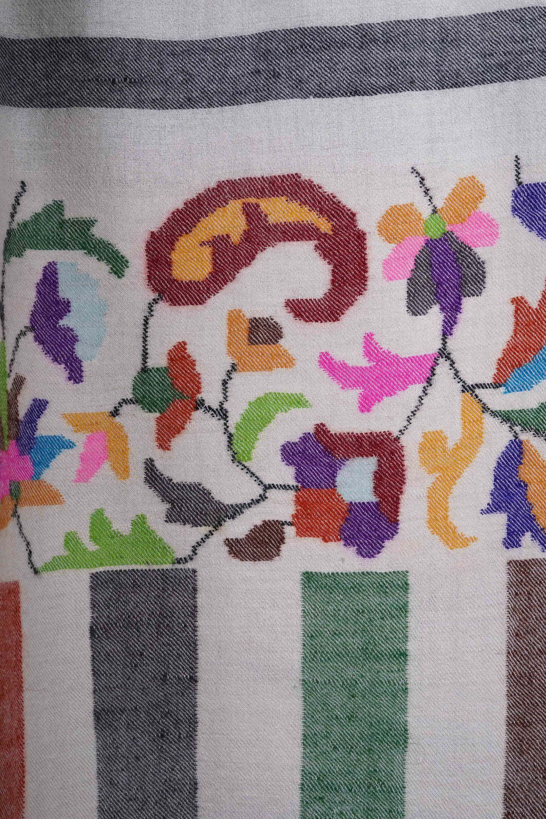 Striped Kani Pashmina Shawl