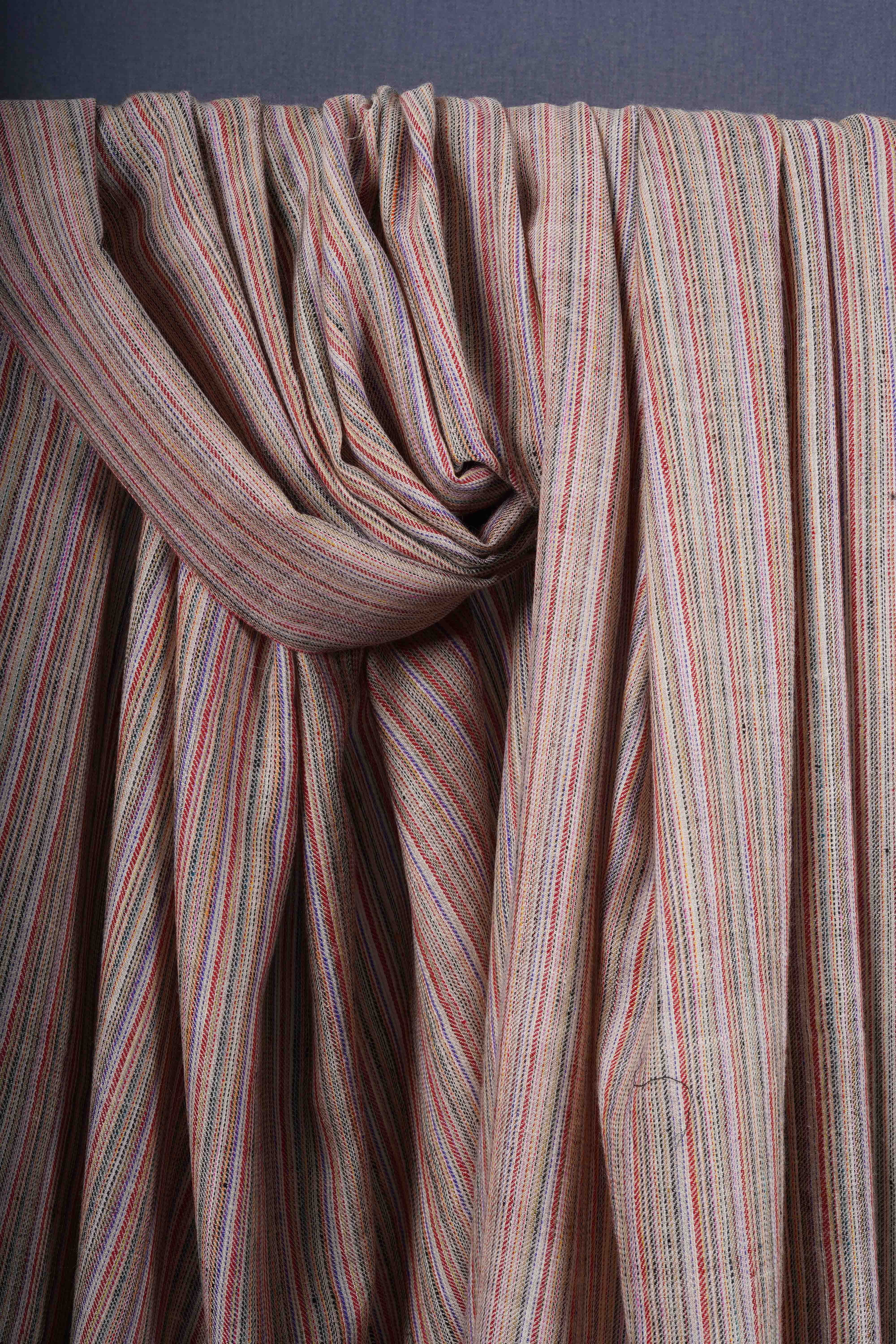 Natural Base Multi Color Handwoven Cashmere Pashmina Shawl