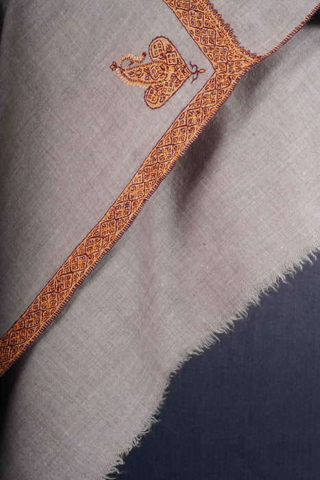 3 yard Natural Base Embroidery Cashmere Pashmina Shawl