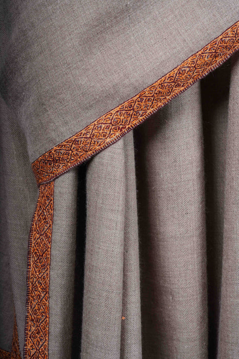 3 yard Natural Base Embroidery Cashmere Pashmina Shawl