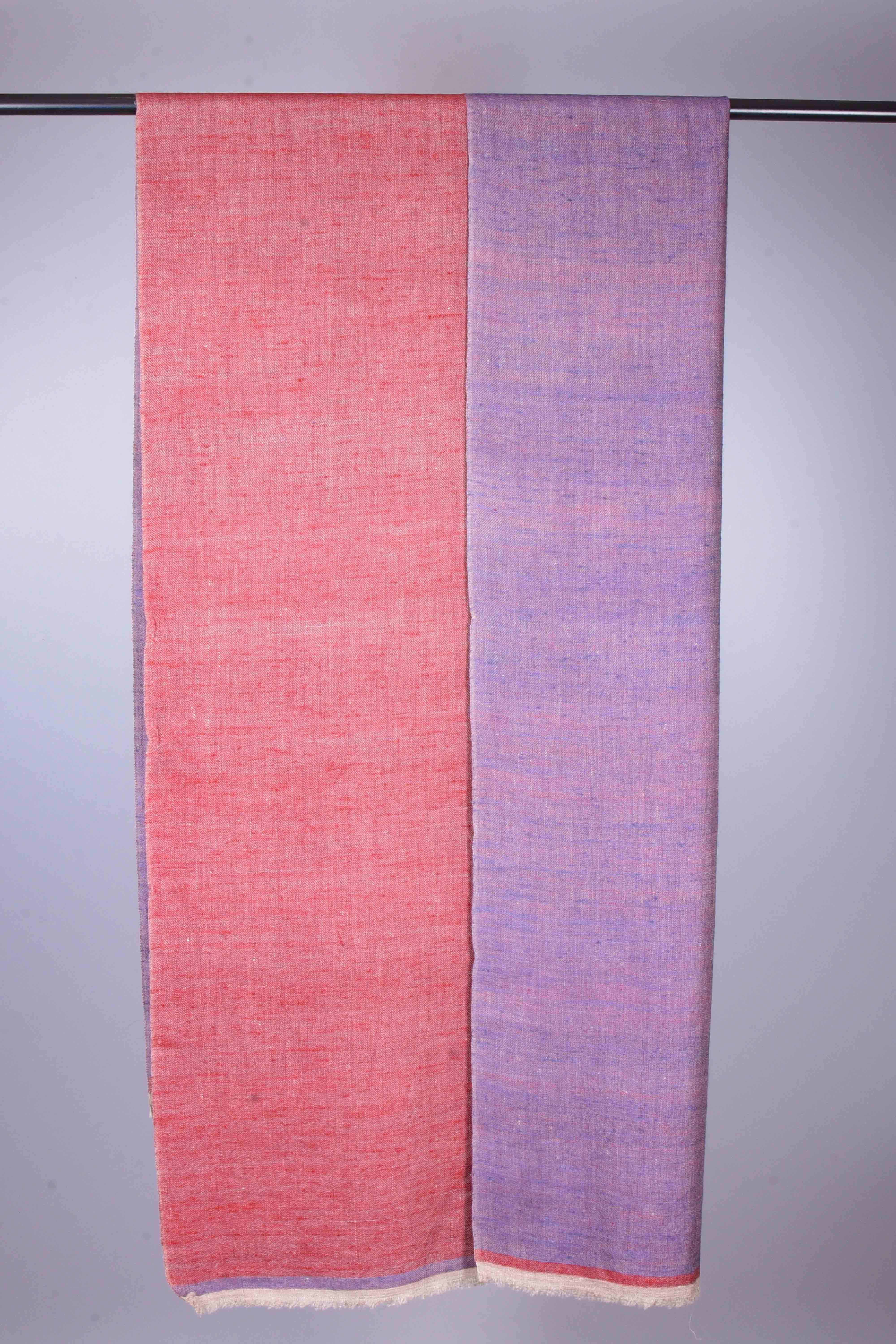 Reversible Pink & Blue Cashmere Pashmina Scarf