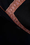 Black Base Big Orange Border Embroidery Cashmere Pashmina Shawl