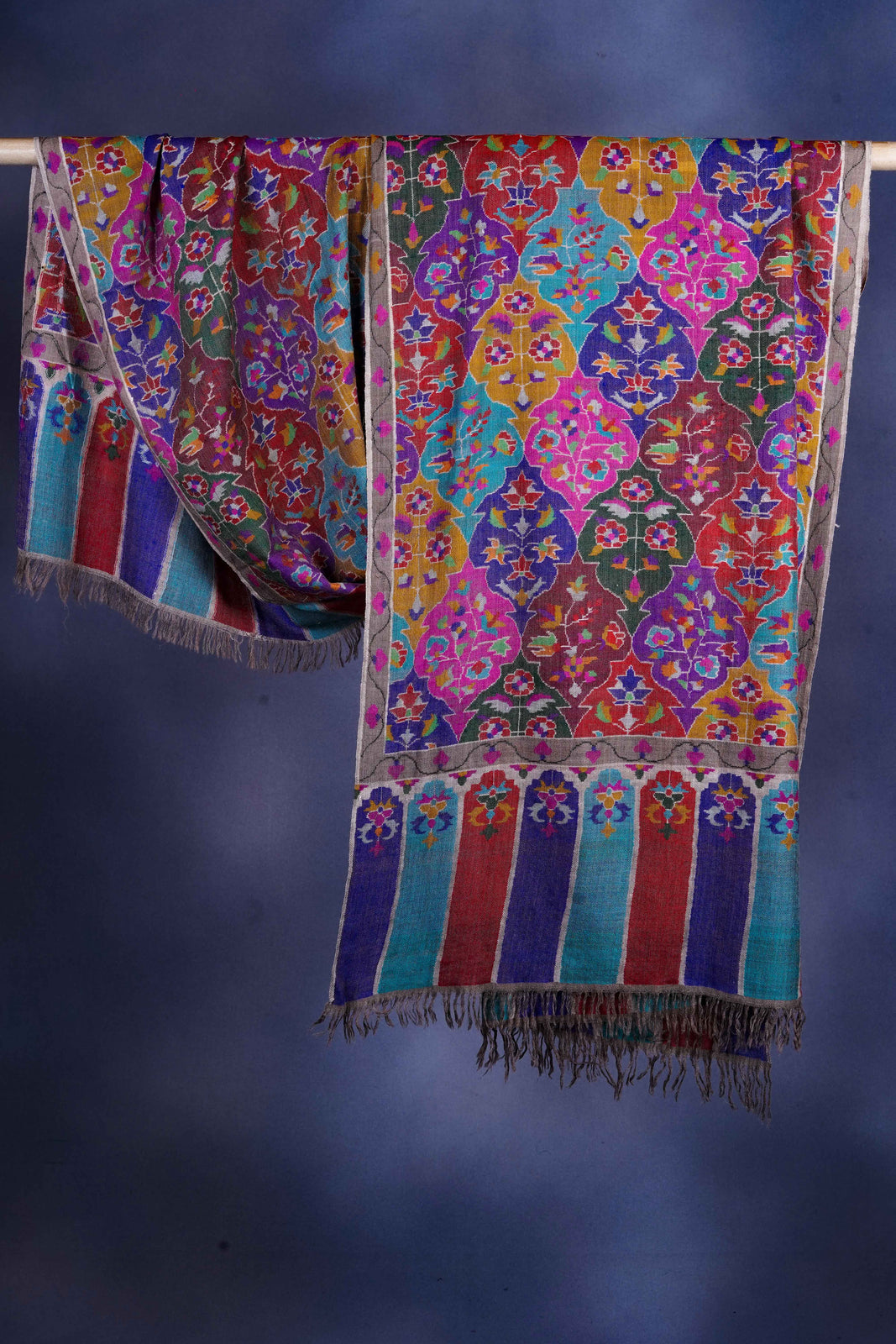 3 Yards Multicolor Kani Pashmina Shawl