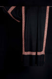 Black Base Big Orange Border Embroidery Cashmere Pashmina Shawl