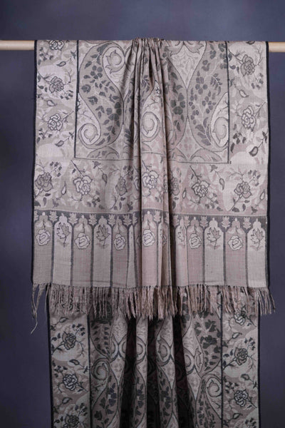 White Base Kani Jamawar Pashmina Shawl