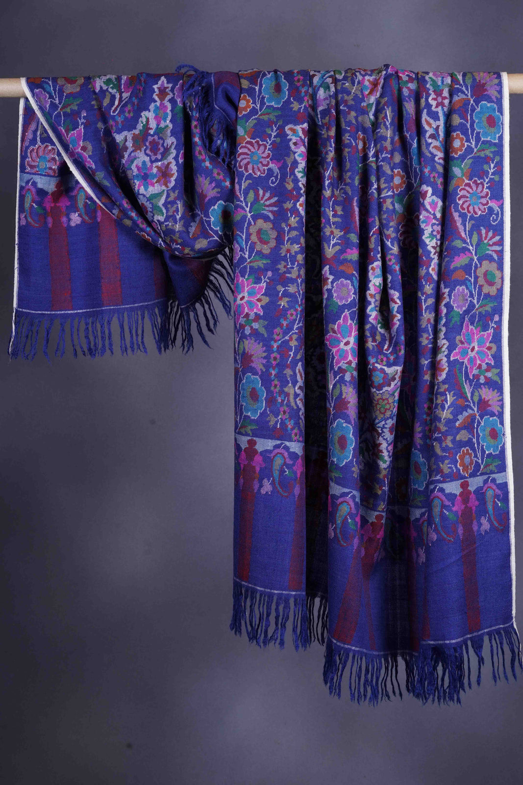 Blue Kani Pashmina Shawl