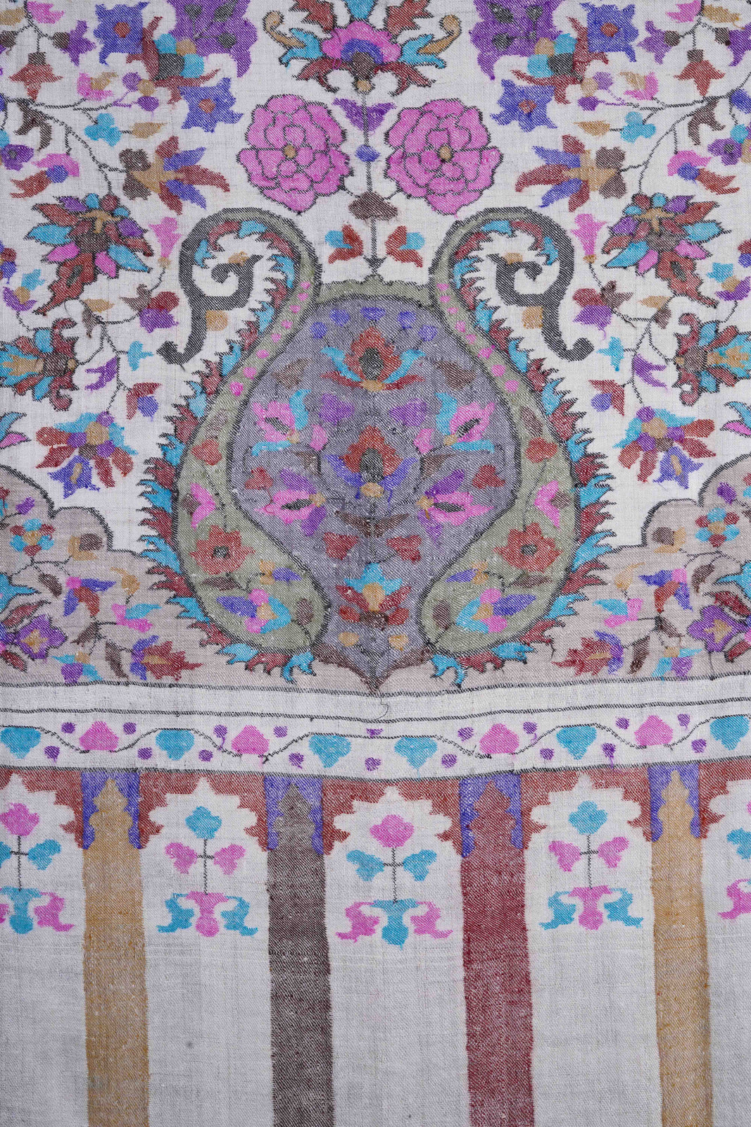 Ivory Kani Pashmina Shawl