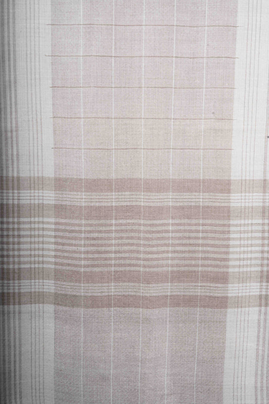 Ivory Base and Natural Base Handwoven Cashmere Pashmina Scarf