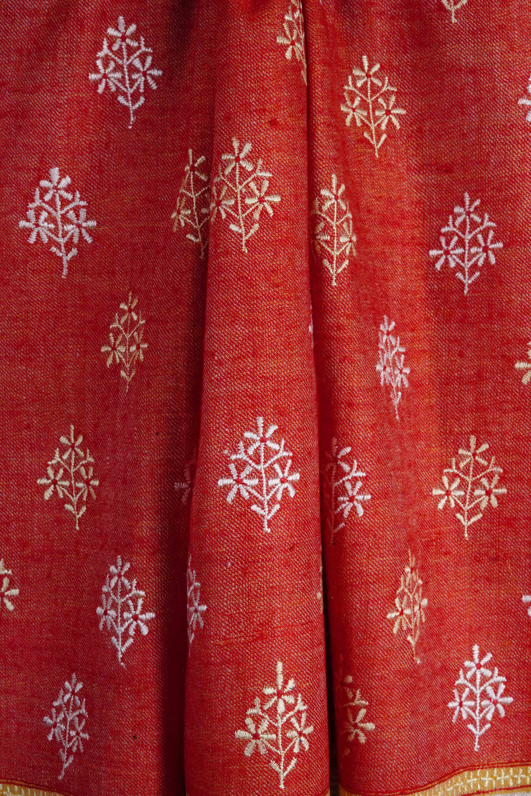 Boteh Motif Embroidery Reversible Cashmere Pashmina Shawl