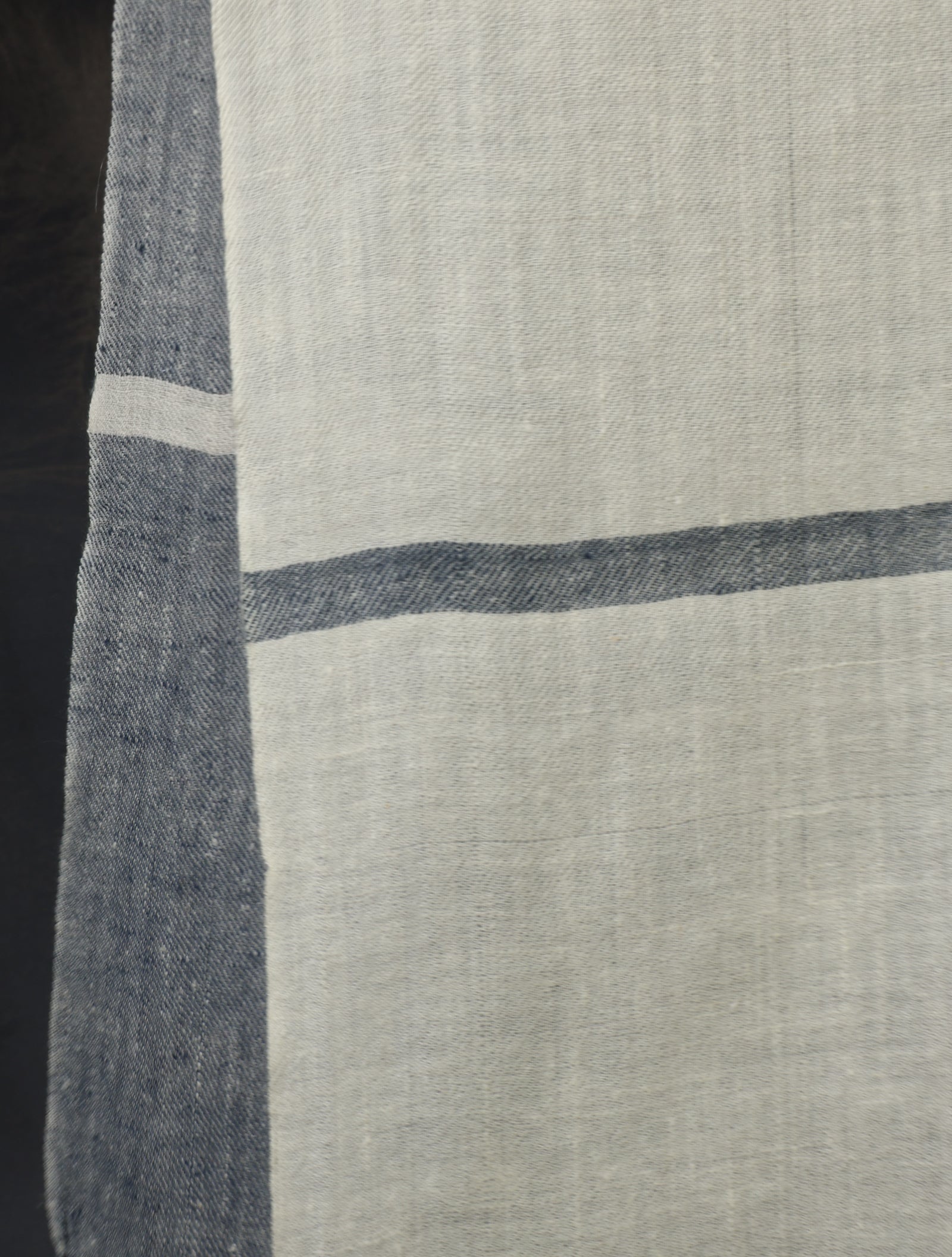 Black And Ivory Plaid Pure Cashmere Pashmina Scarf