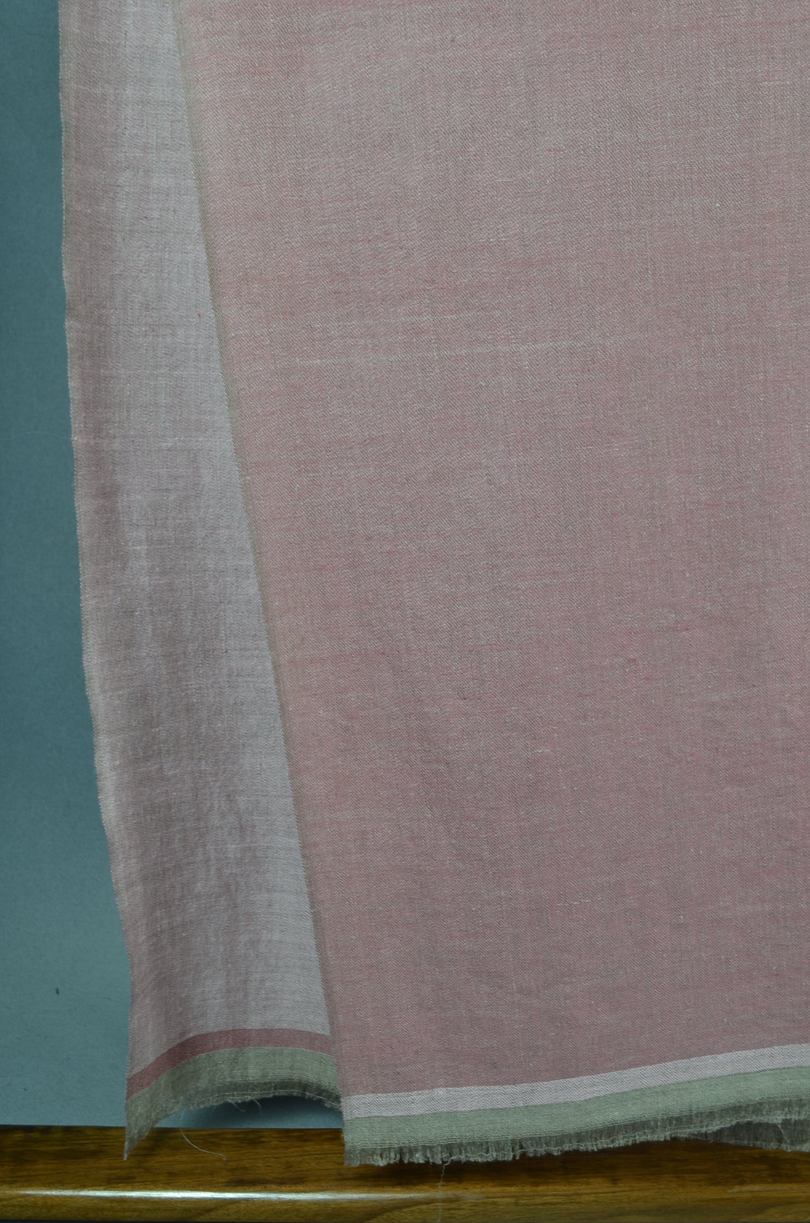 Reversible Amber and Light Pink Handwoven Cashmere Pashmina Shawl