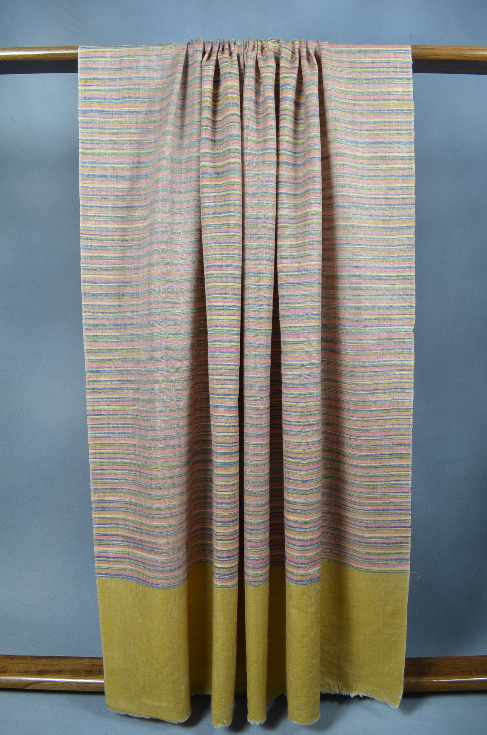 Multi Color Mustard Tone Handwoven Cashmere Pashmina Shawl