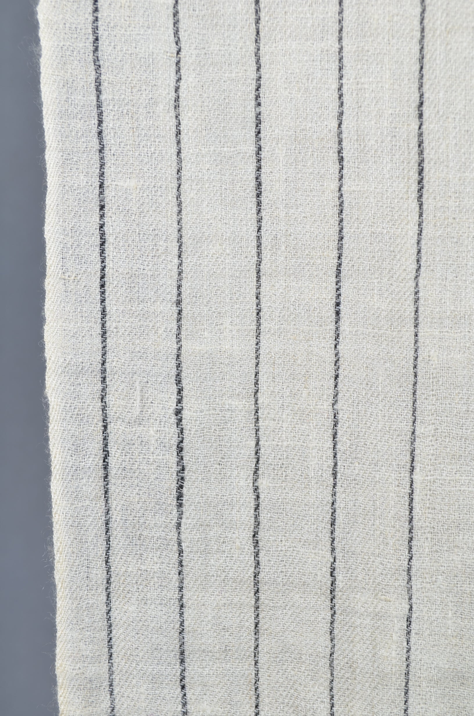 White with Black Stripe Handwoven Cashmere Pashmina Shawl