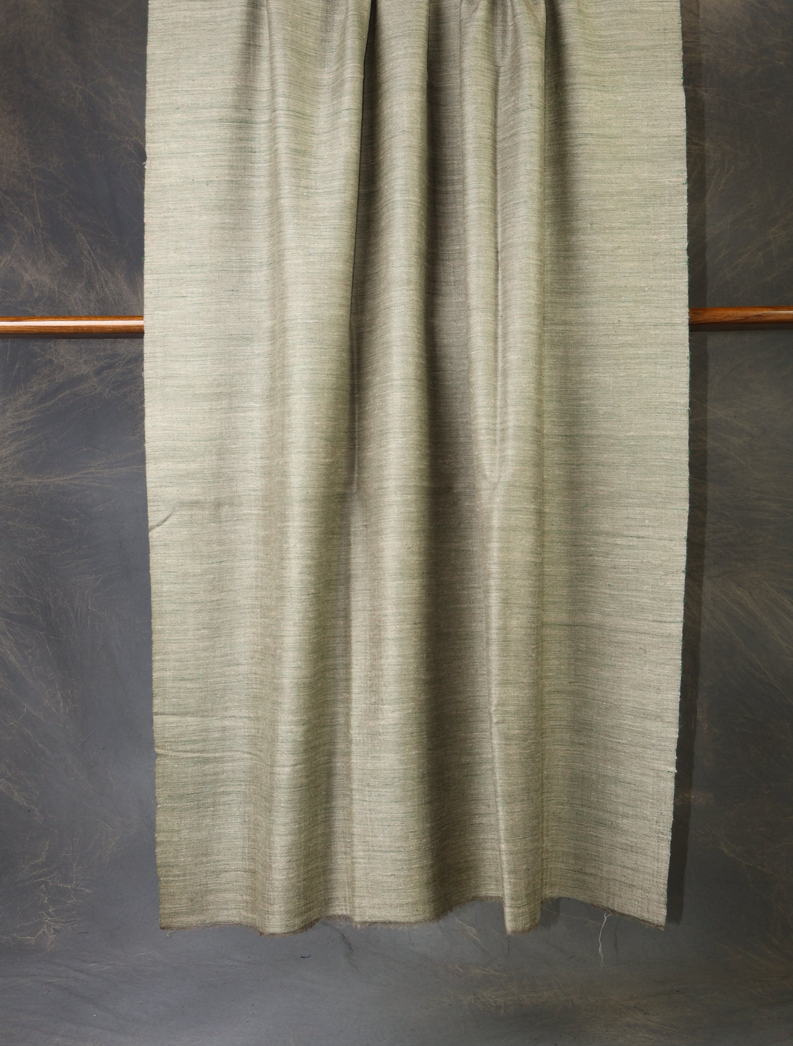 Forest Green And Stone Grey Reversible Handwoven Cashmere Pashmina Shawl
