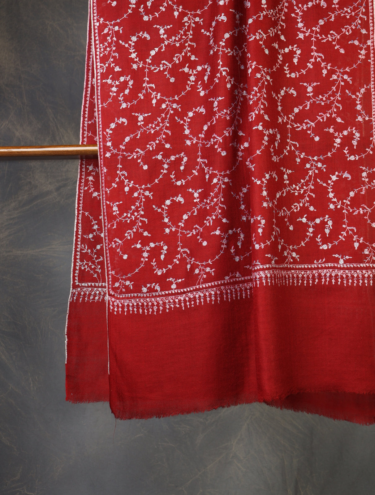 Maroon Jali Embroidery Cashmere Pashmina Scarf (Copy)