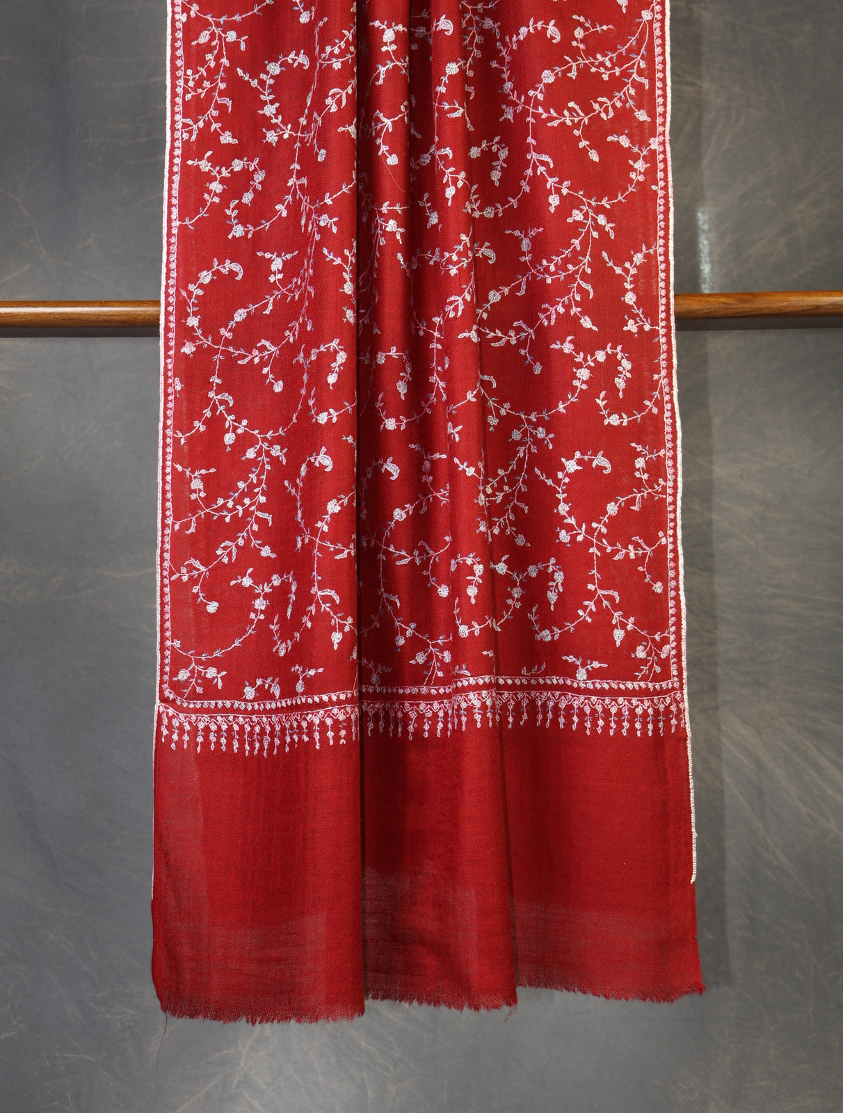 Maroon Jali Embroidery Cashmere Pashmina Scarf (Copy)