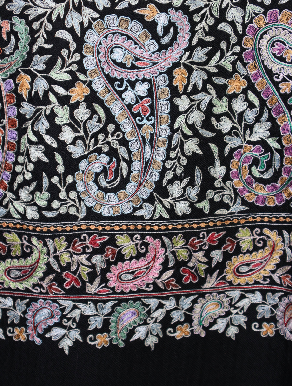 Black Base Kalamkari Pashmina Shawl