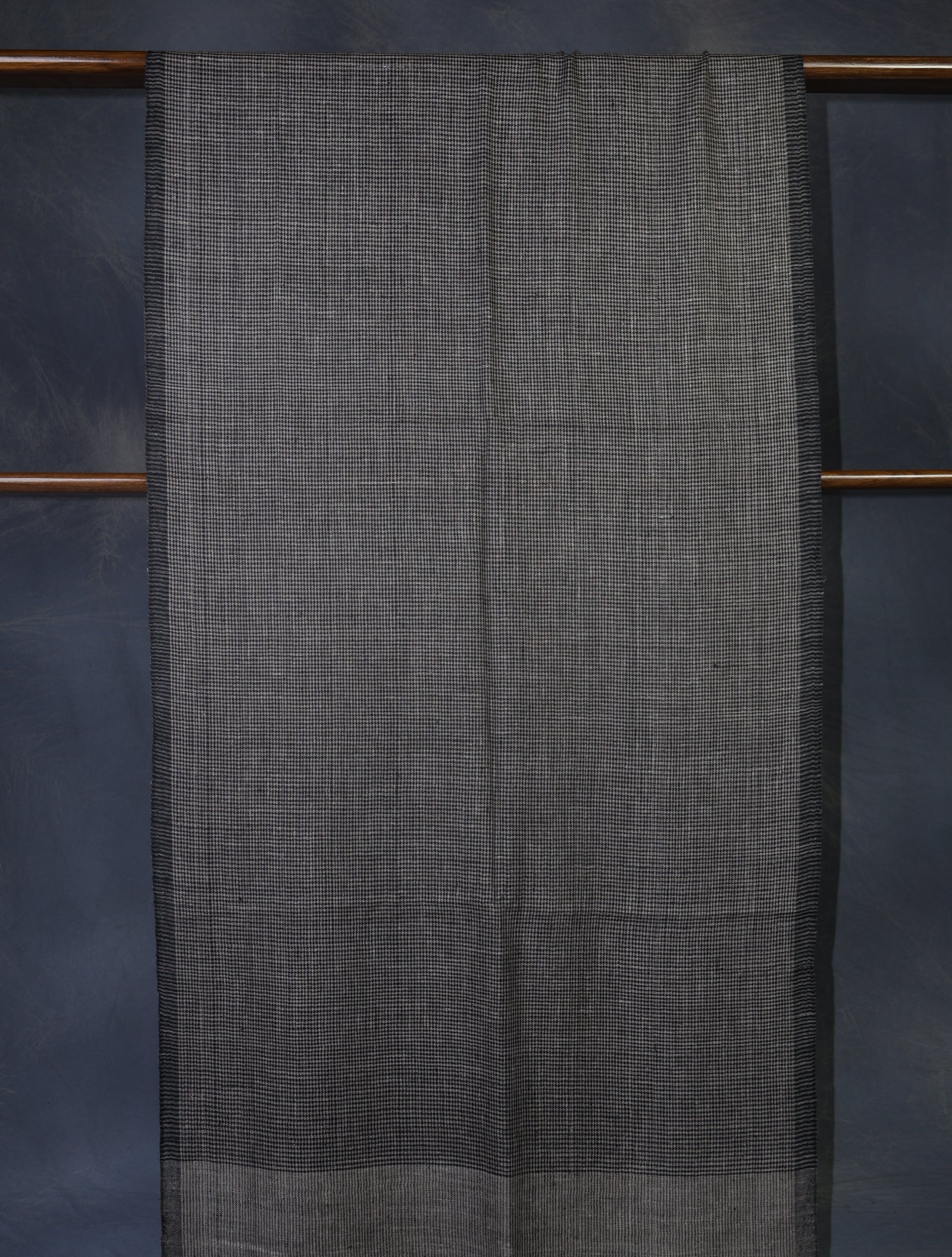 Black Check handwoven Cashmere Pashmina Scarf