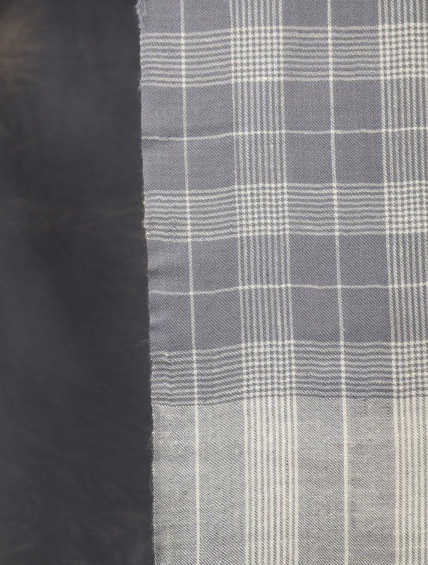 Grey Check Handwoven Cashmere Pashmina Shawl