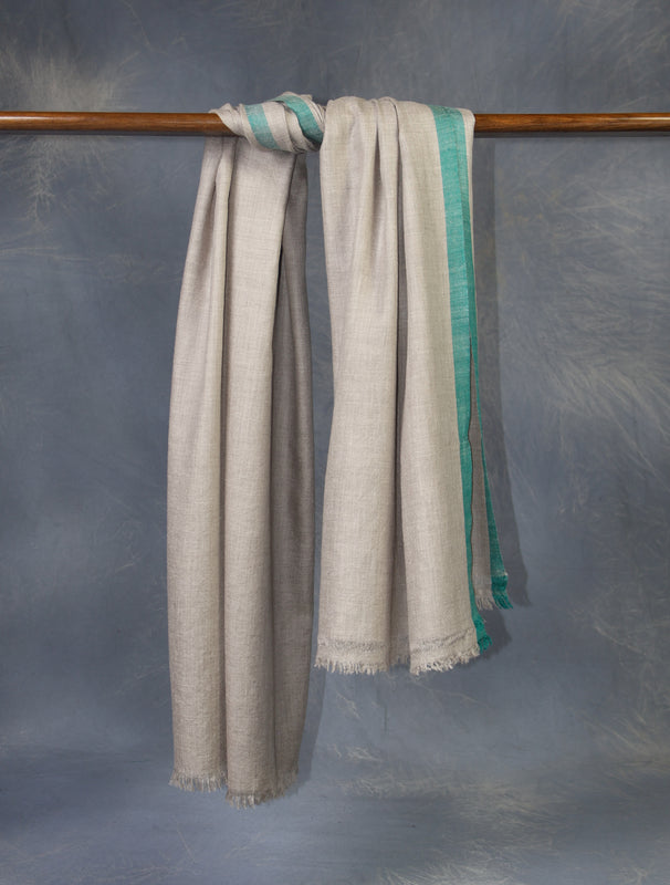 Natural Color Handwoven Cashmere Pashmina Shawl