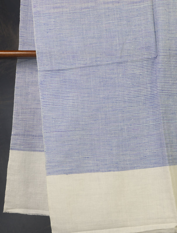 Blue Color Striped Handwoven Cashmere Pashmina Scarf