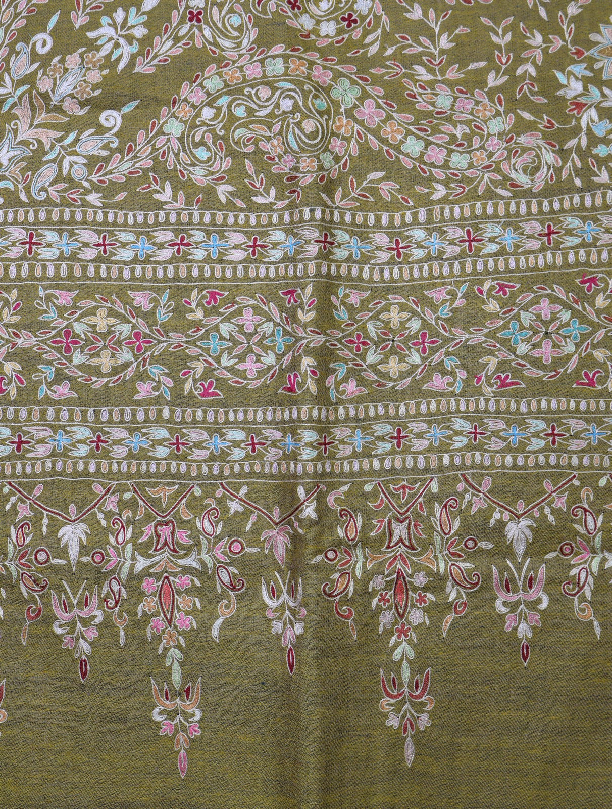 Mustard Color Kalamkari Pashmina Shawl