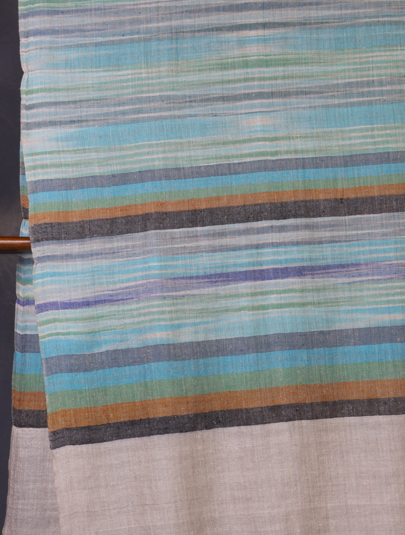 Multicolor Striped Handwoven Cashmere Pashmina Scarf