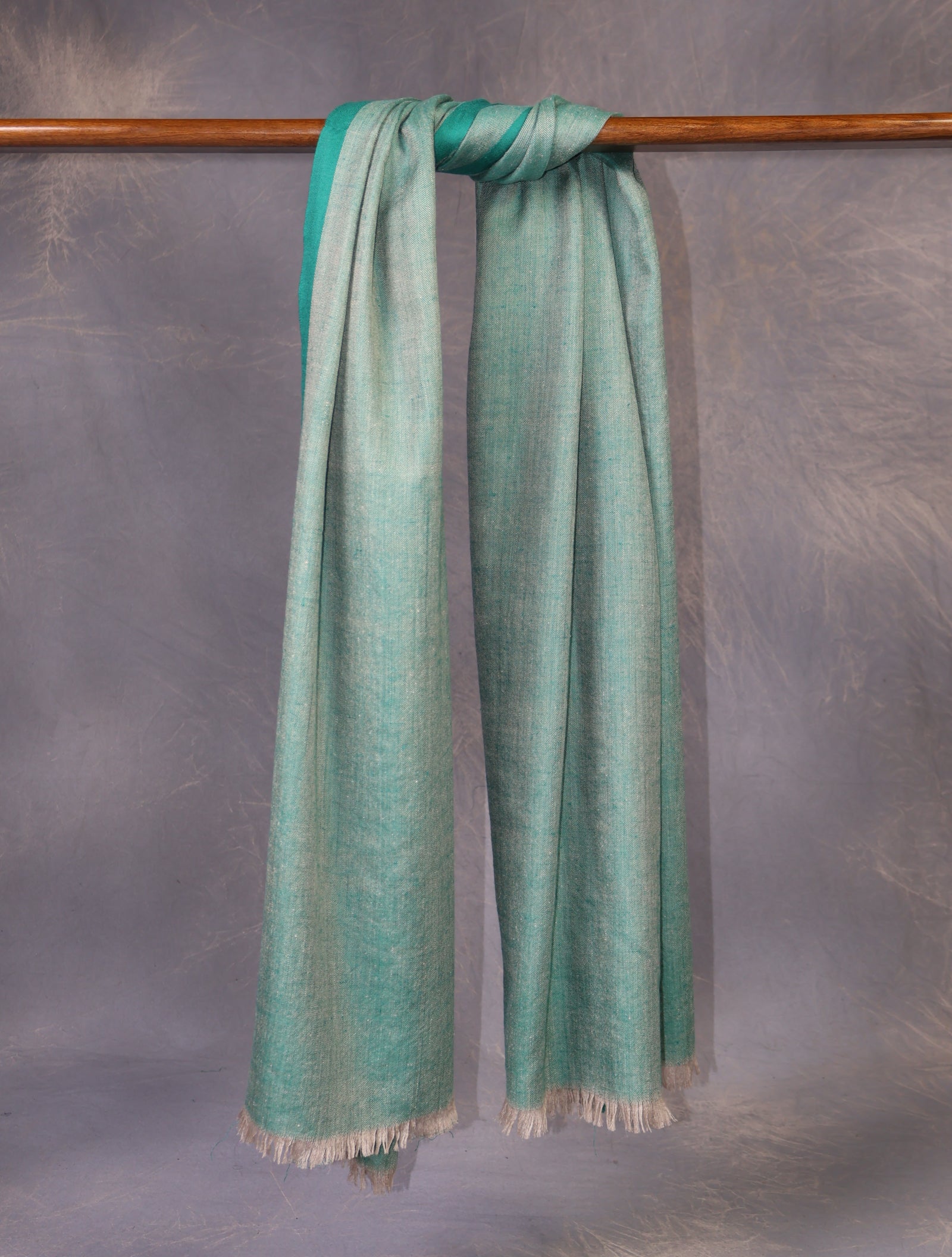 Green Color Handwoven Cashmere Pashmina Shawl