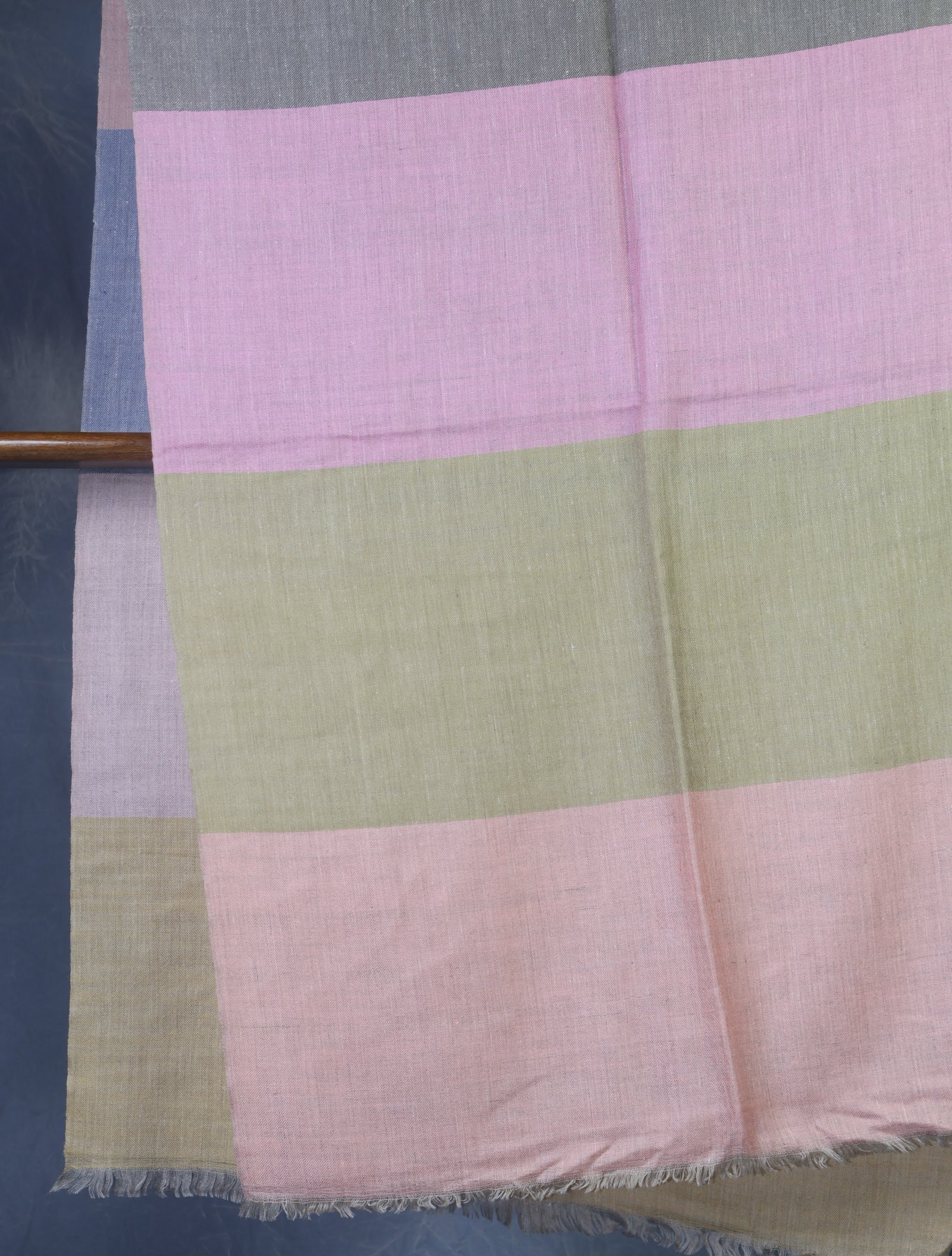 Multi Color Striped Handwoven Cashmere Pashmina Scarf