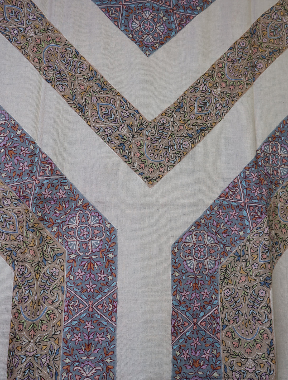 Ivory Base Kalamkari Pashmina Shawl