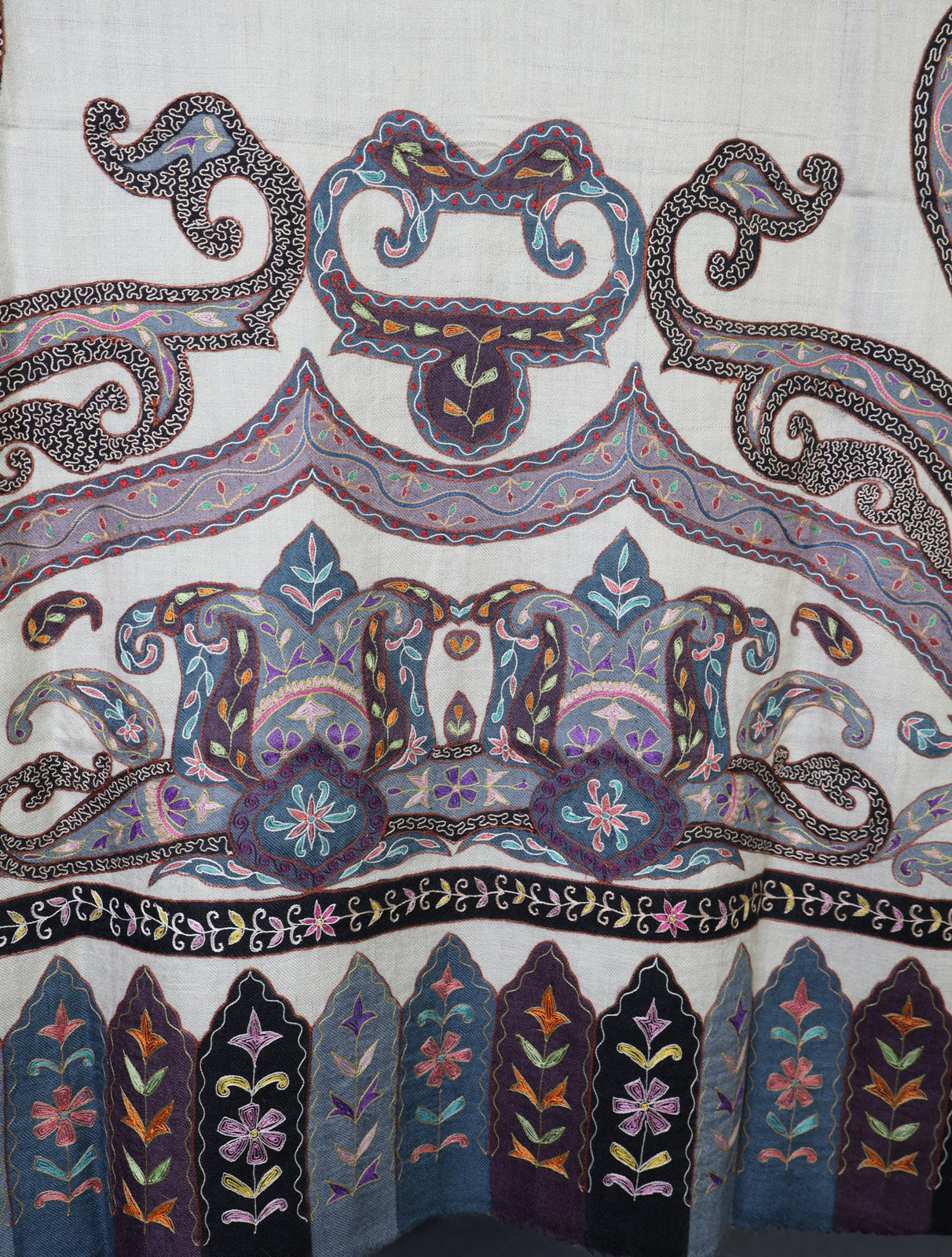 Ivory Base Kalamkari Pashmina Shawl