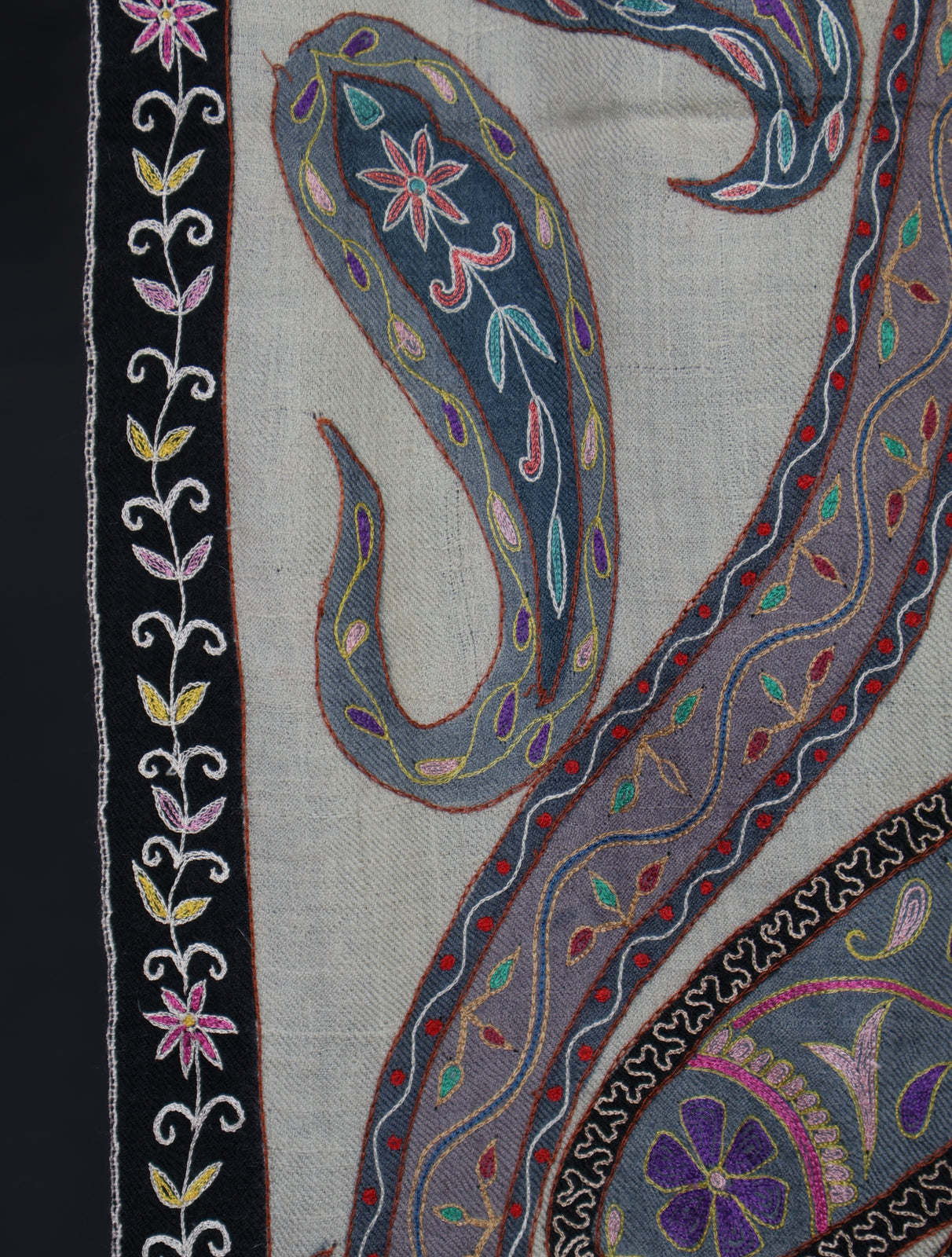 Ivory Base Kalamkari Pashmina Shawl