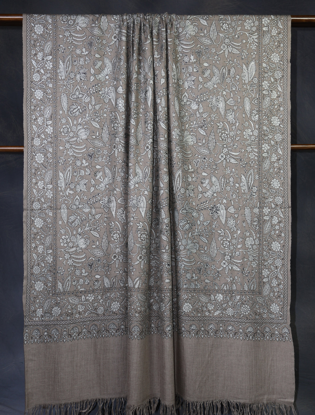 3 Yard Natural Color Kalamkari Pashmina Shawl