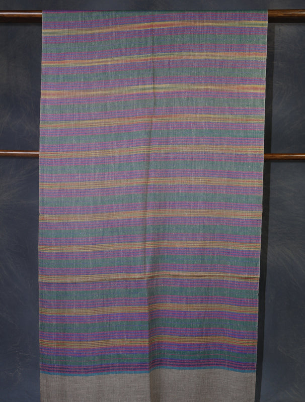 Multi Color Striped Handwoven Cashmere Pashmina Scarf